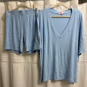 Pink Lily Light Blue Lounge Set